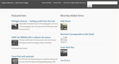 Desktop Screenshot of collections.lakeforest.edu